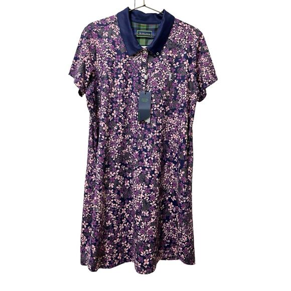 William Murray Womens Floral Golf Polo Mini Dress Size 2X Purple UV Protection - Picture 1 of 6